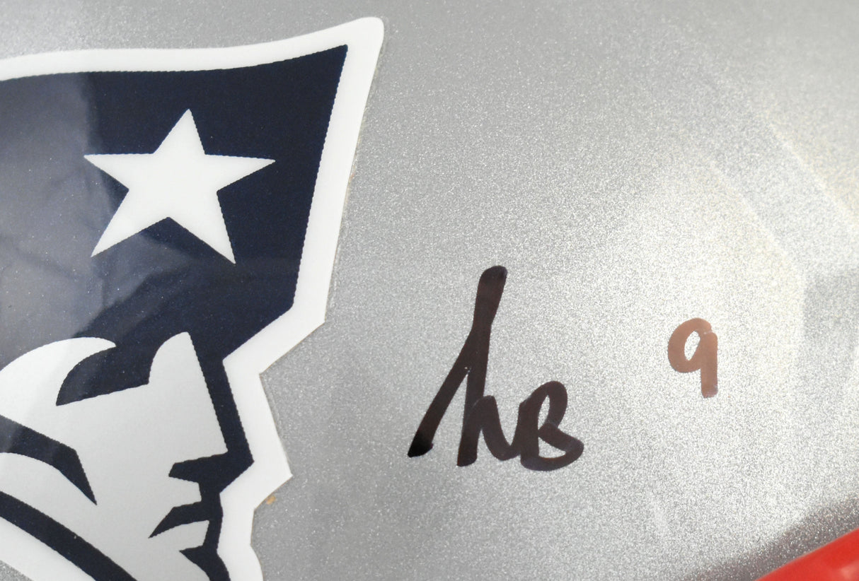Kayshon Boutte Autographed Patriots F/S Speed Helmet - Beckett W Holo *Front