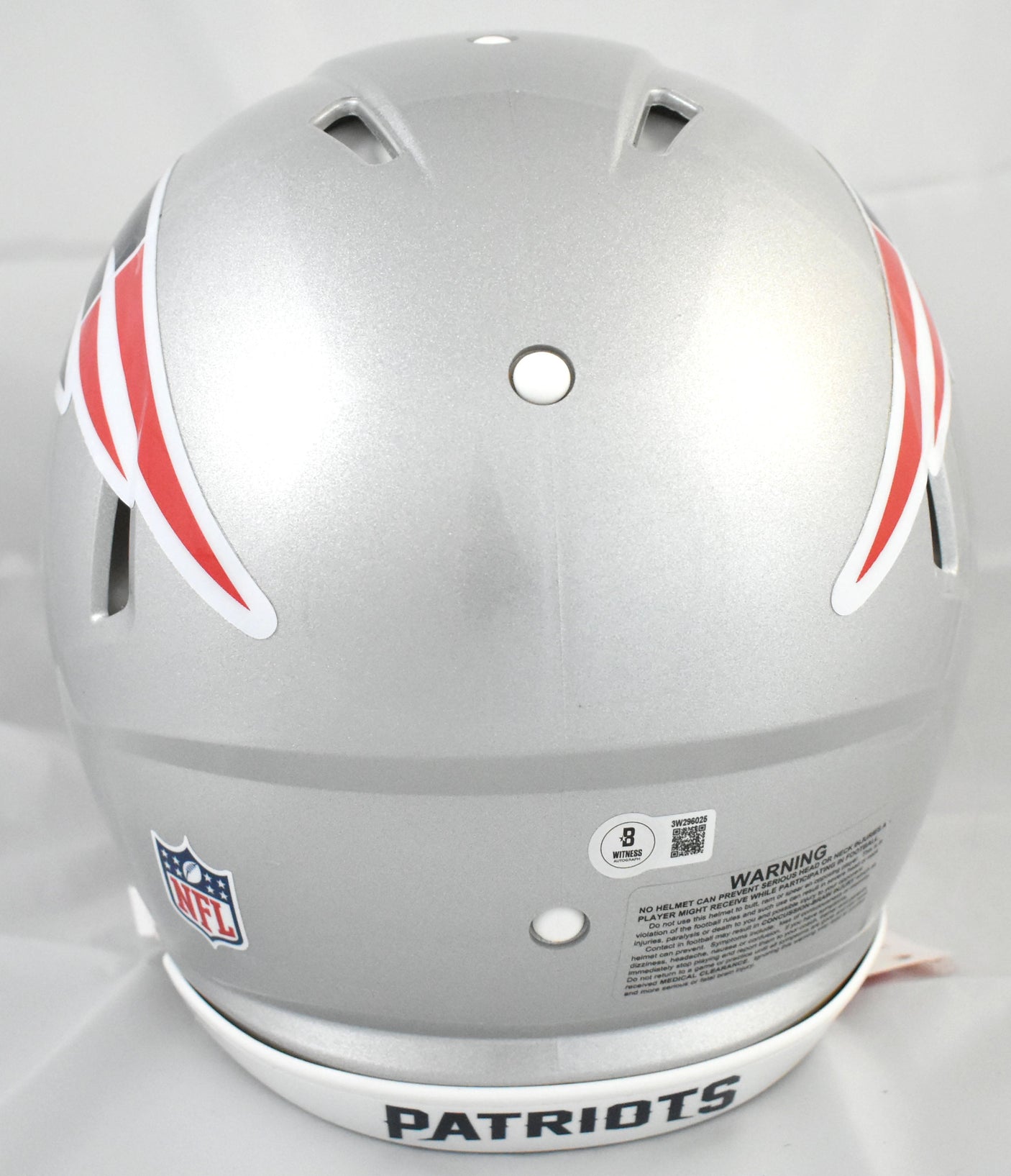 Kayshon Boutte Signed Patriots F/S Speed Authentic Helmet- Beckett W Holo *Front