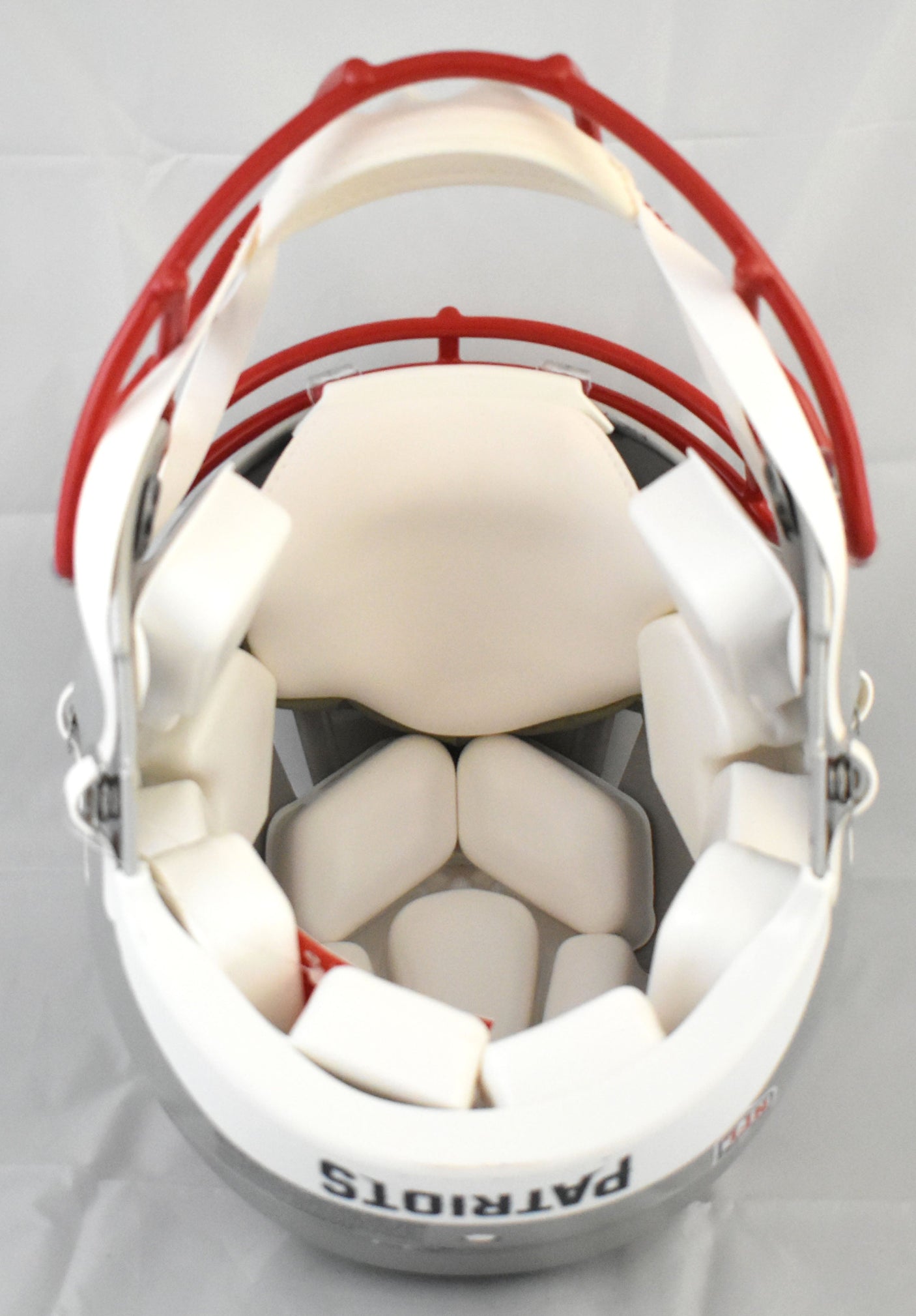 Kayshon Boutte Signed Patriots F/S Speed Authentic Helmet- Beckett W Holo *Front