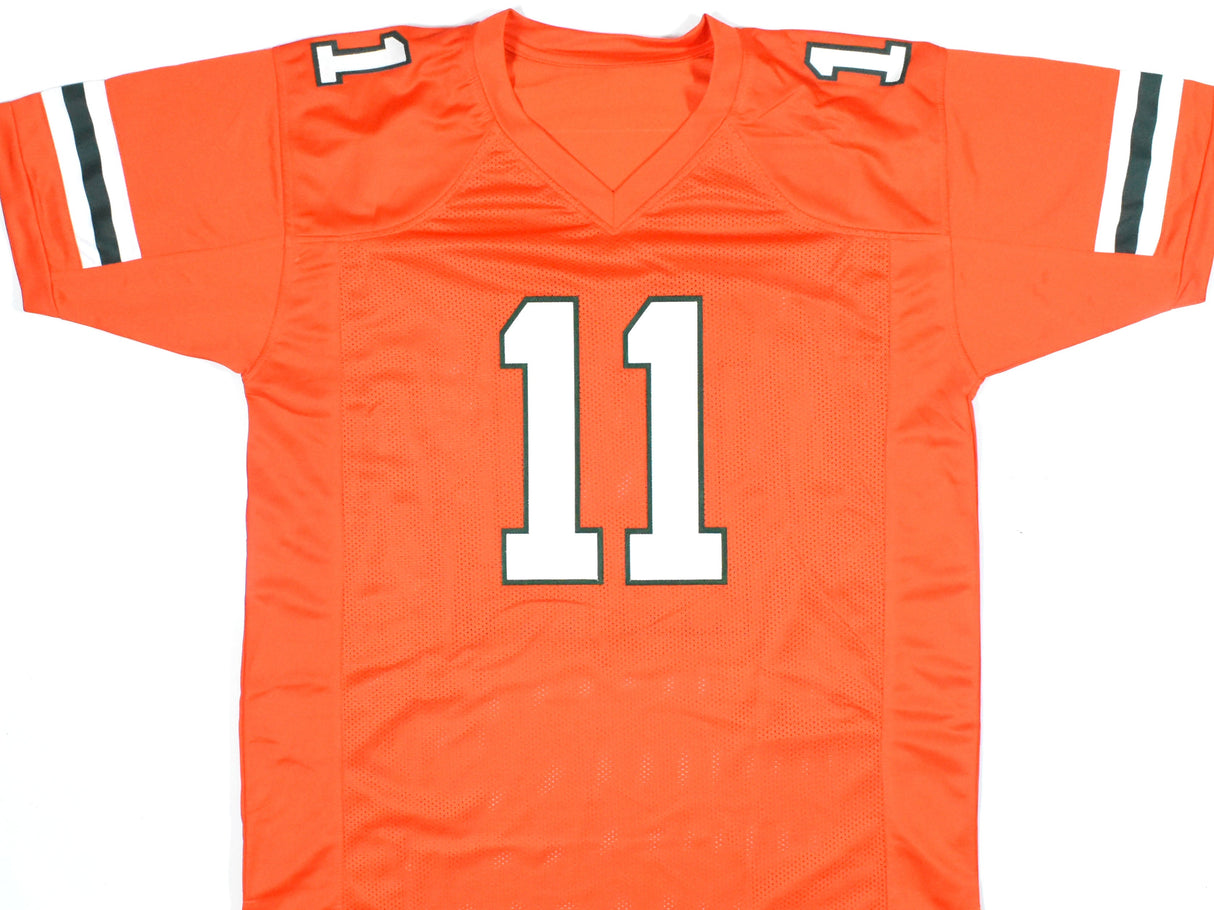 Carson Beck Autographed Orange College Style Jersey - Beckett W Hologram *Black