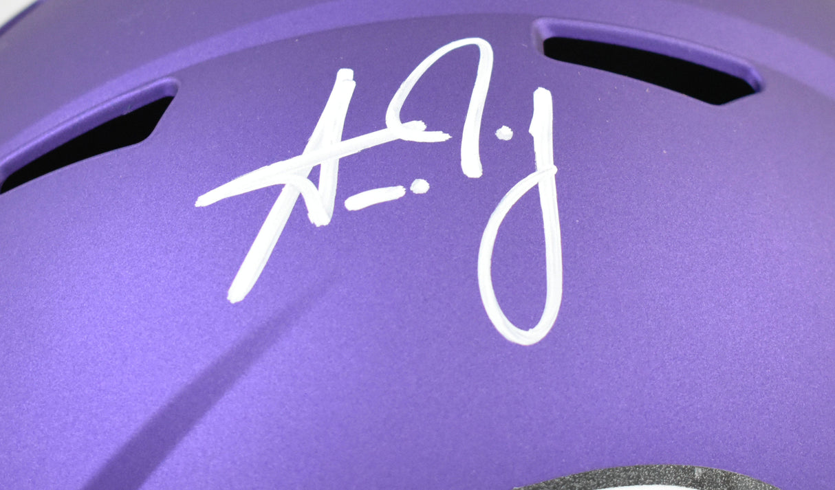 Aaron Jones Autographed Minnesota Vikings F/S Speed Helmet - Beckett W Hologram