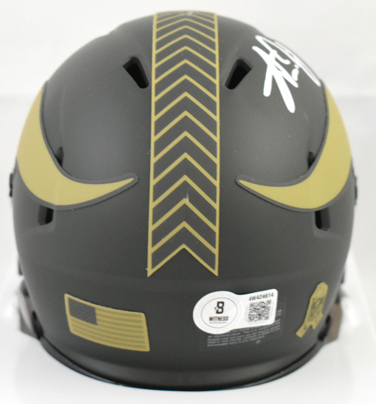 Aaron Jones Signed Minnesota Vikings Salute 2025 Speed Mini Helmet BeckettW Holo