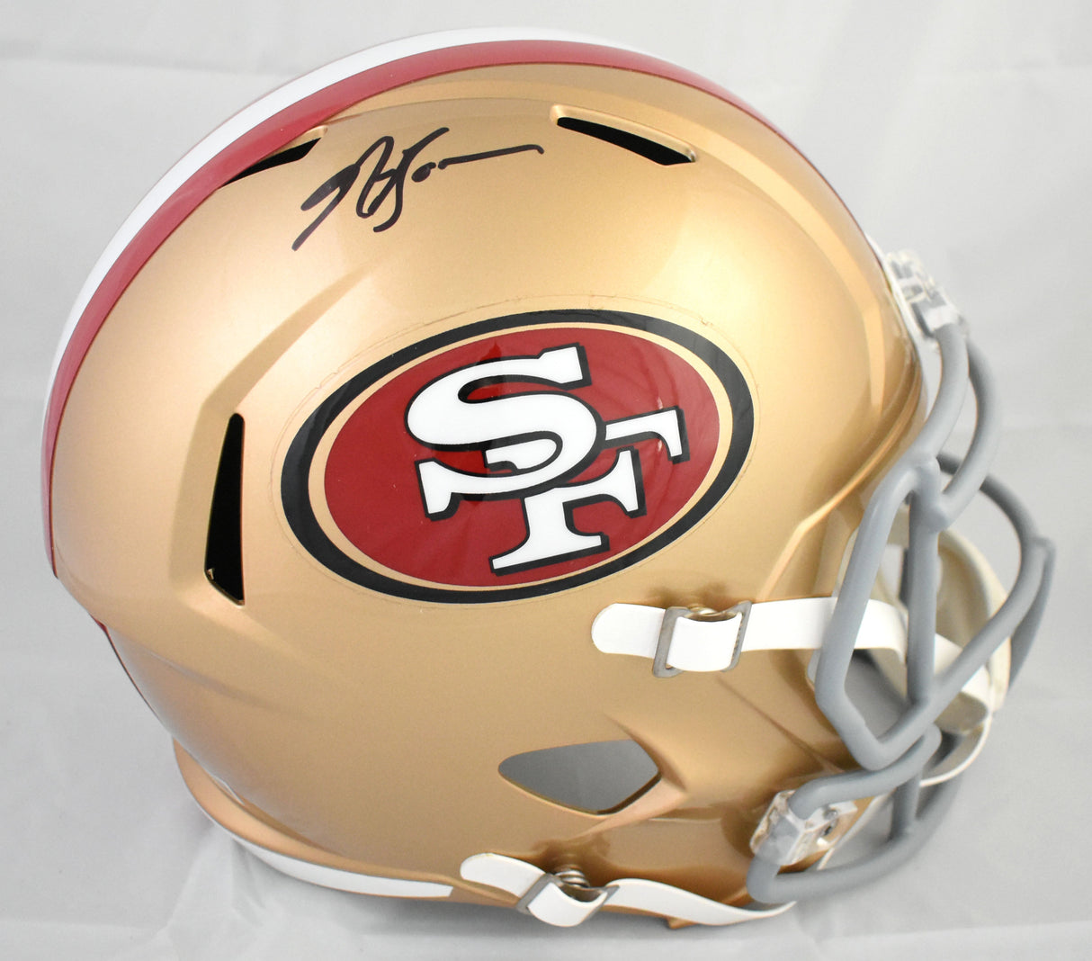 NaVorro Bowman Autographed San Francisco 49ers F/S Speed Helmet - Beckett W Holo
