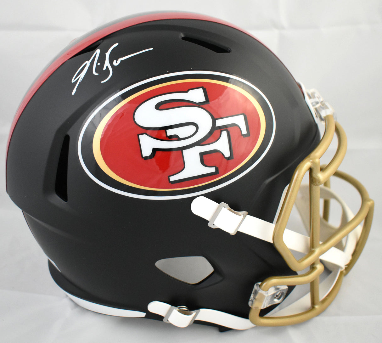 NaVorro Bowman Autographed 49ers F/S Rivalries Speed Helmet - Beckett W Holo