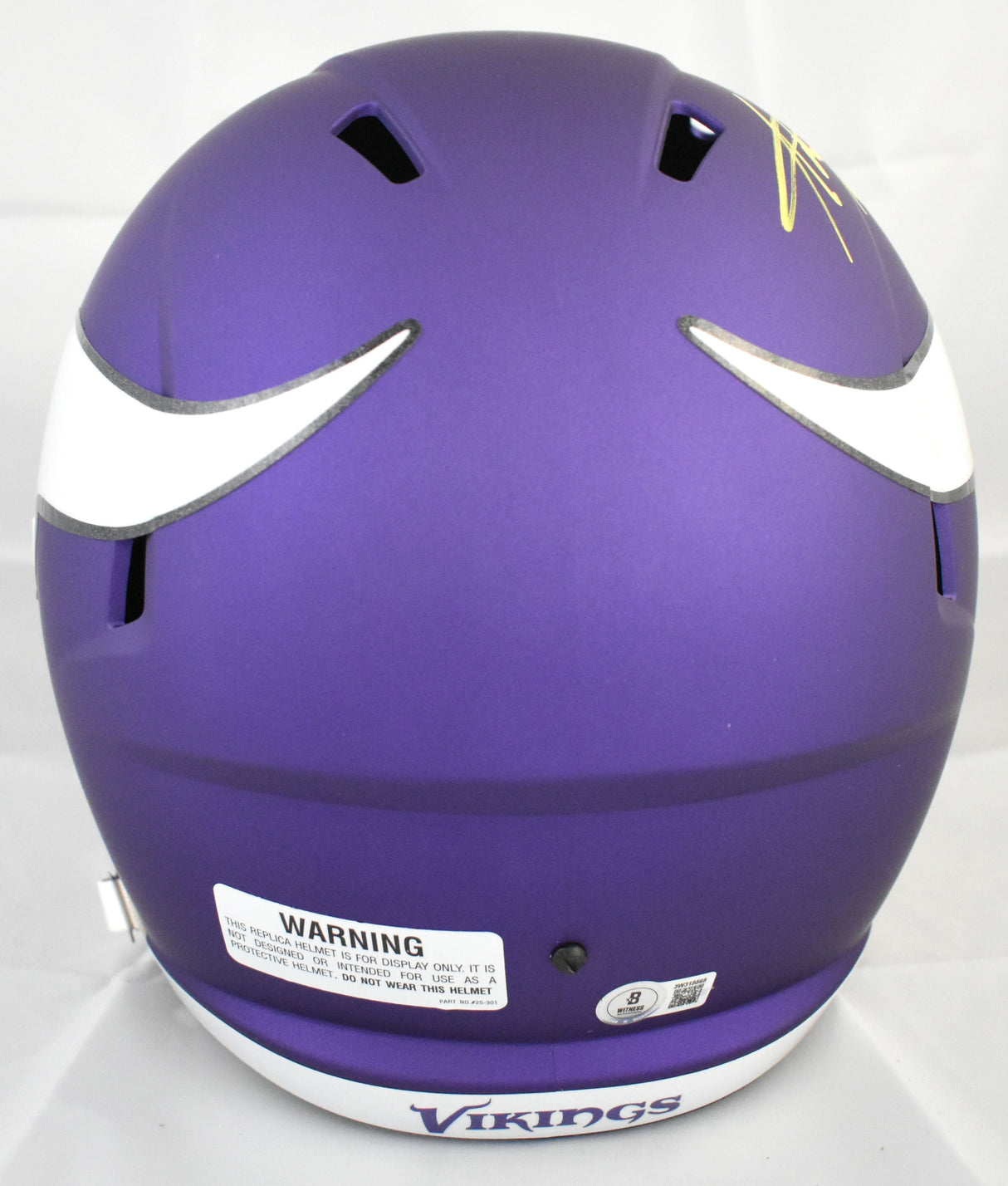 Adrian Peterson Autographed Minnesota Vikings F/S Speed Helmet - Beckett W Holo