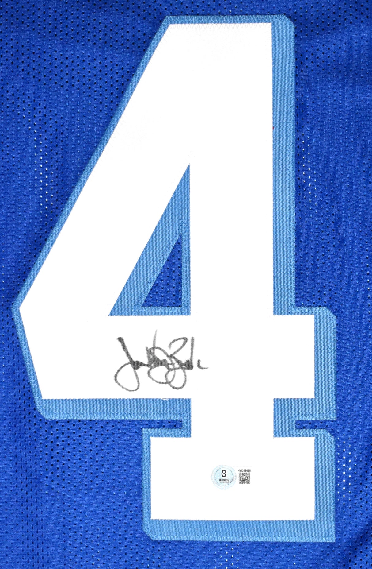 James Van Der Beek Autographed Blue Pro Style Jersey - Beckett W Hologram *Black