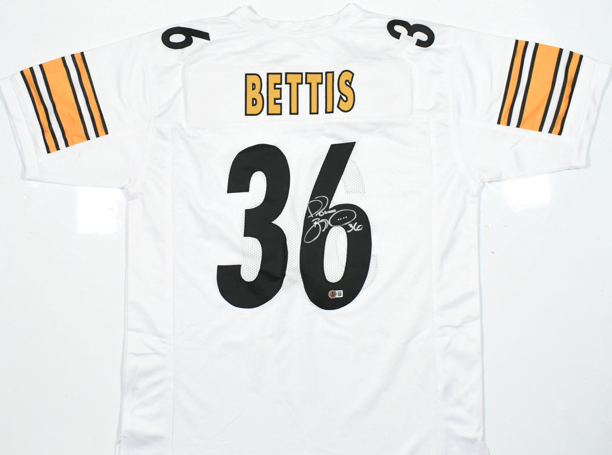 Jerome Bettis Autographed White Pro Style Jersey - Beckett W Hologram *Silver