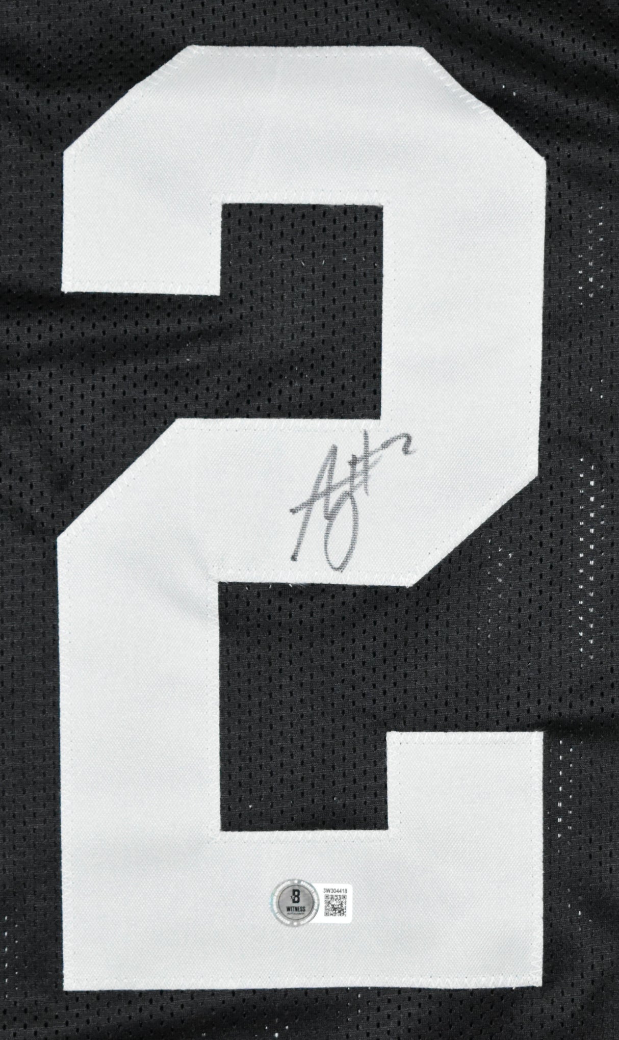 Ashton Jeanty Autographed Black Pro Style Jersey - Beckett W Hologram *Black