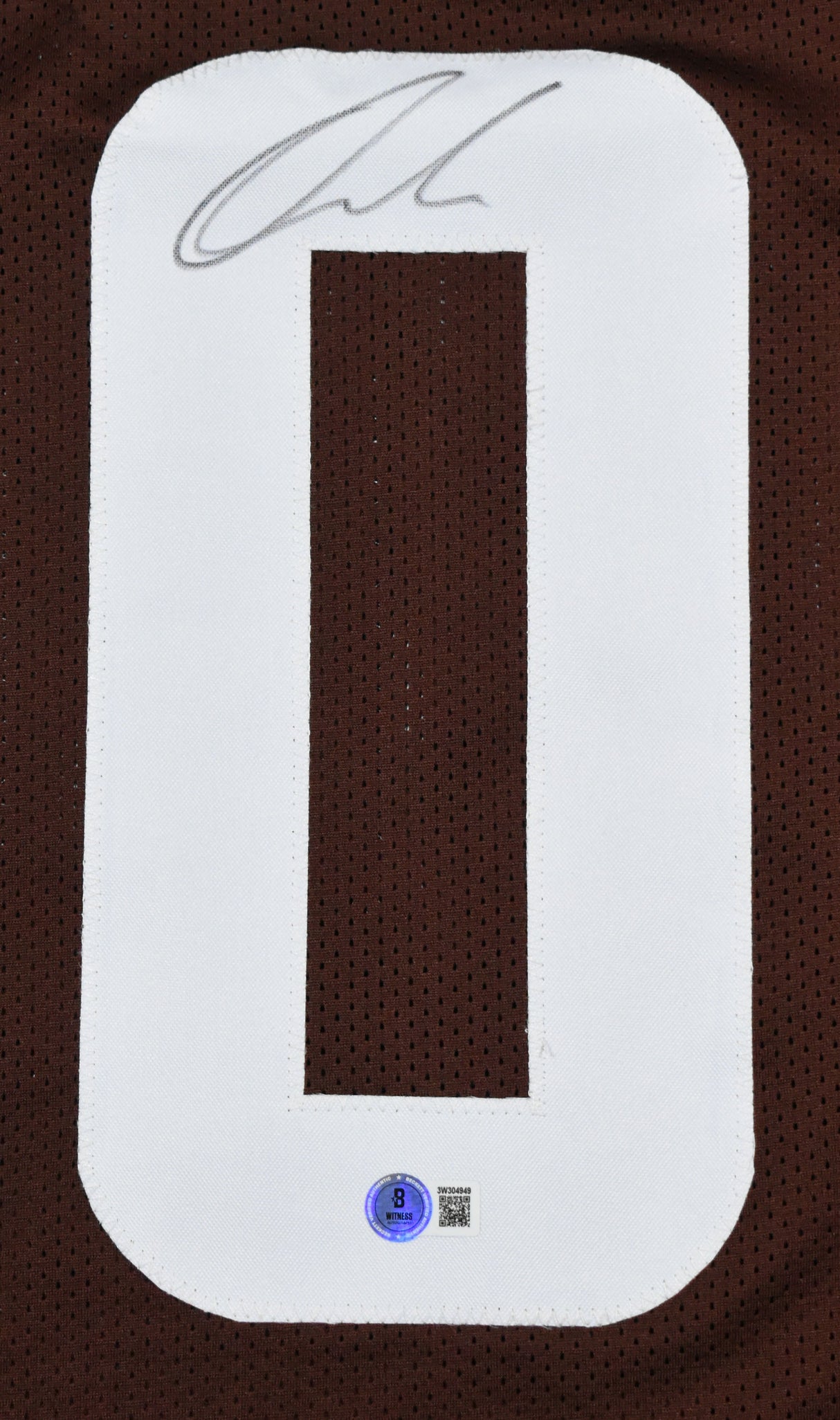 Quinshon Judkins Autographed Brown Pro Style Jersey - Beckett W Hologram *Black