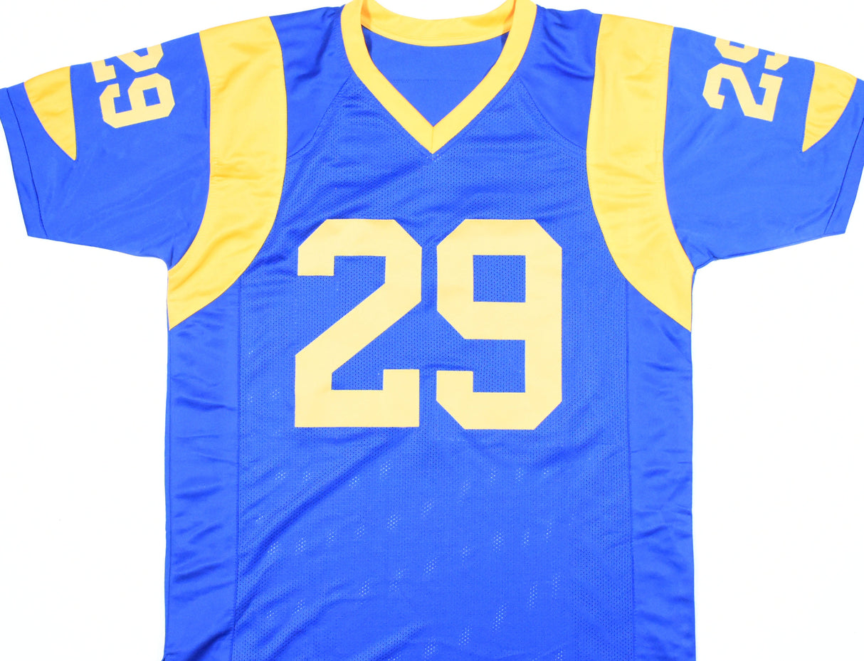 Eric Dickerson Autographed Blue Pro Style Jersey - Beckett W Hologram *Black