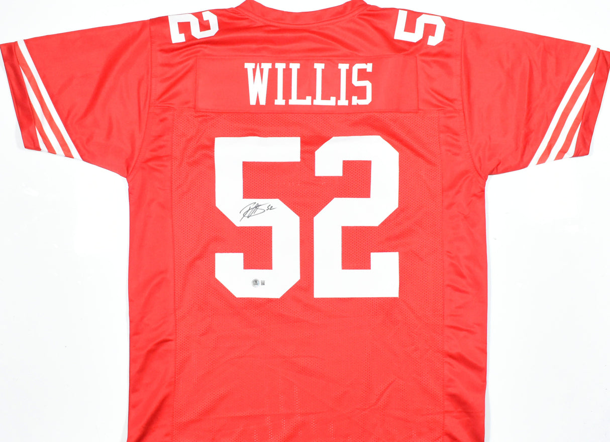 Patrick Willis Autographed Red Pro Style Jersey - Beckett W Hologram *Black