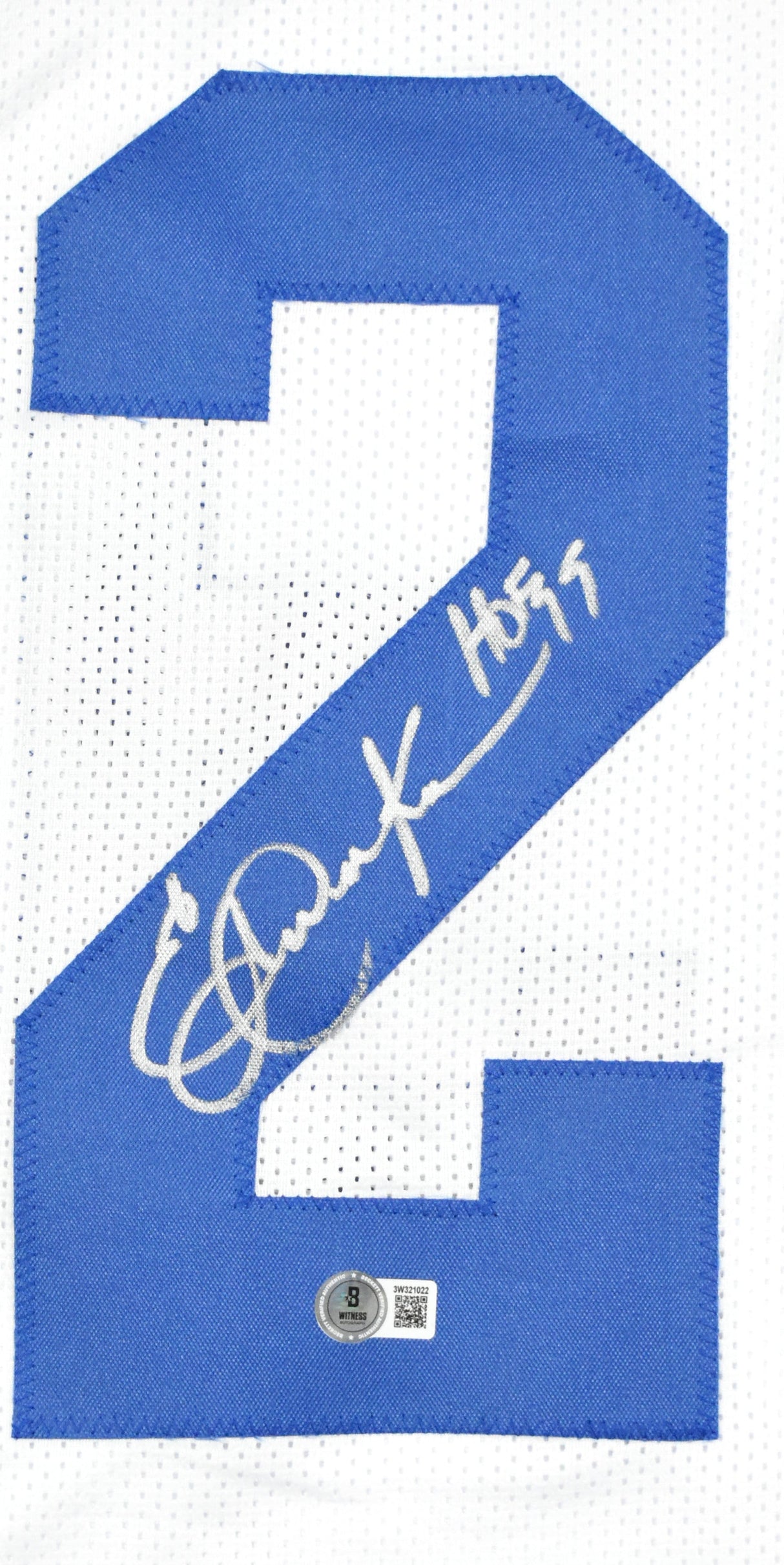 Eric Dickerson Autographed White Pro Style Jersey - Beckett W Hologram *Silver