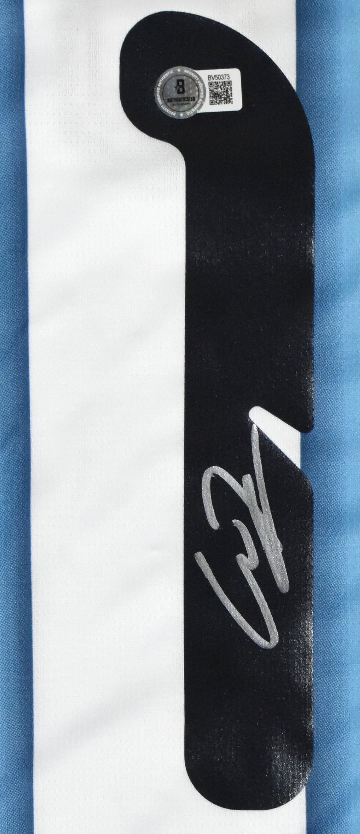 Alejandro Garnacho Autographed Argentina Home Soccer Jersey #17- Beckett Holo *M