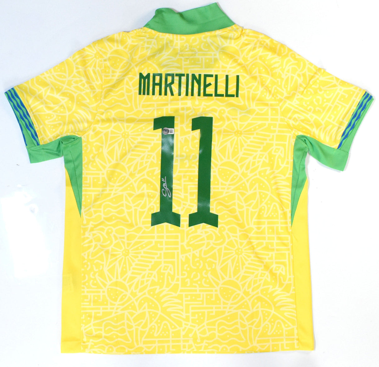 Gabrielle Martinelli Autographed Brazil Home Soccer Jersey #11 - Beckett Holo *L