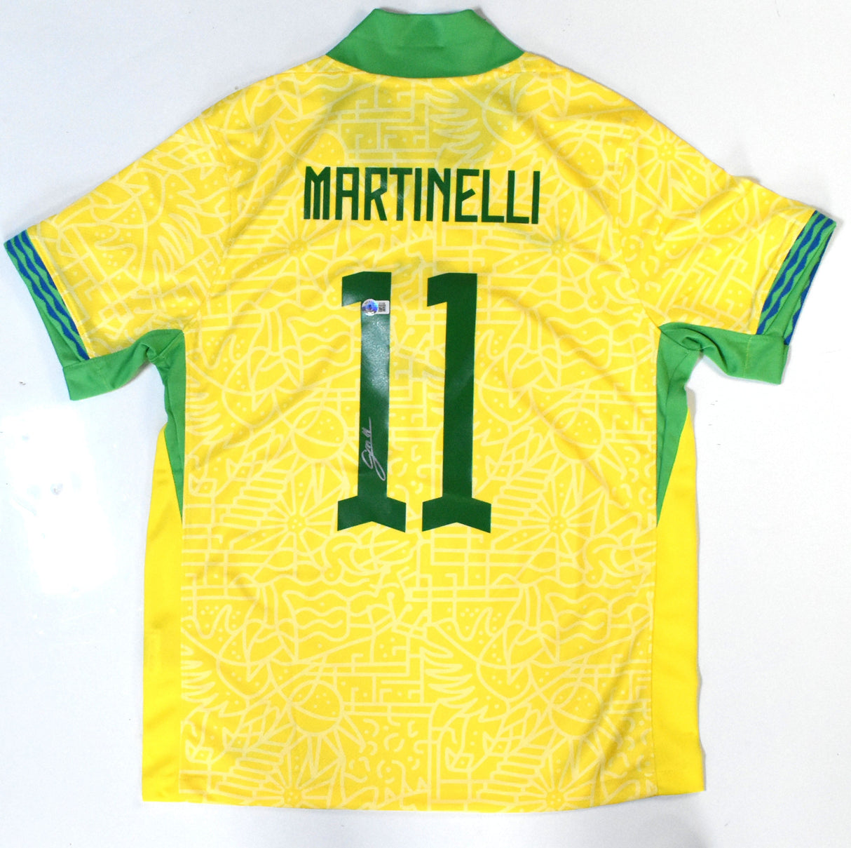 Gabrielle Martinelli Autographed Brazil Home Soccer Jersey #11 - Beckett Holo *M
