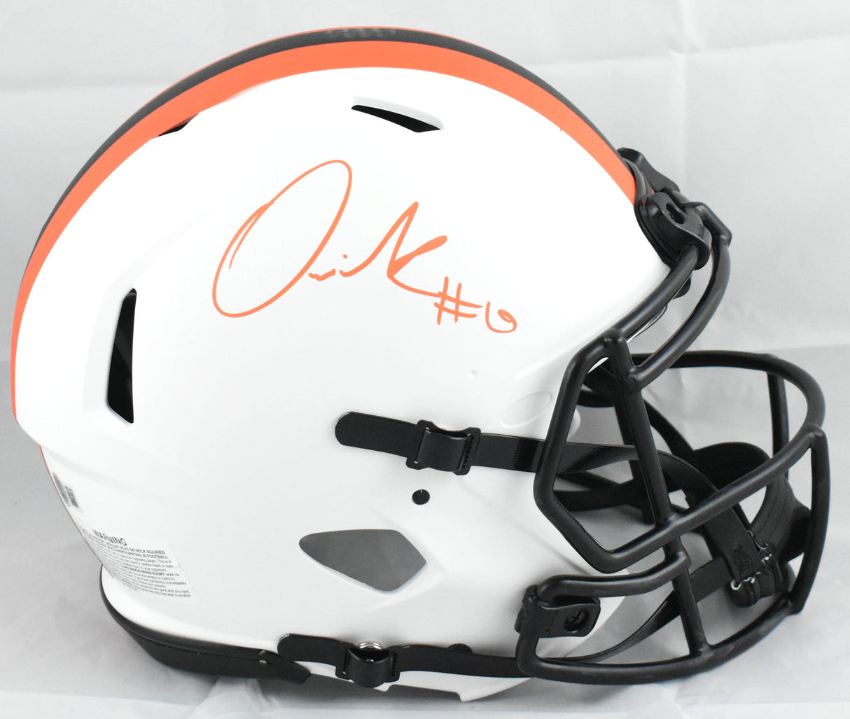 Quinshon Judkins Signed Browns F/S Lunar Speed Authentic Helmet - Beckett W Holo