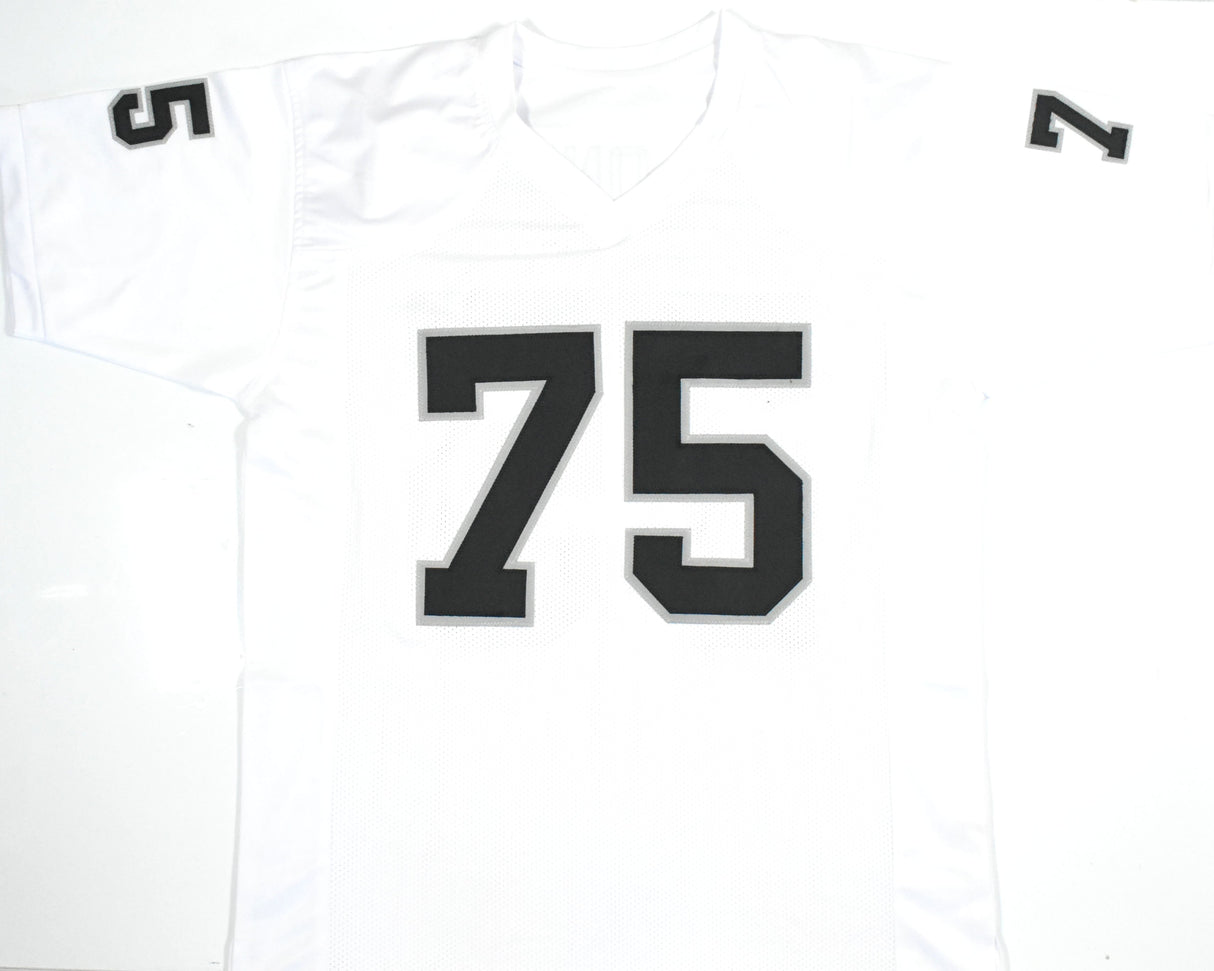 Howie Long Autographed White Pro Style Jersey - Beckett W Hologram *Silver
