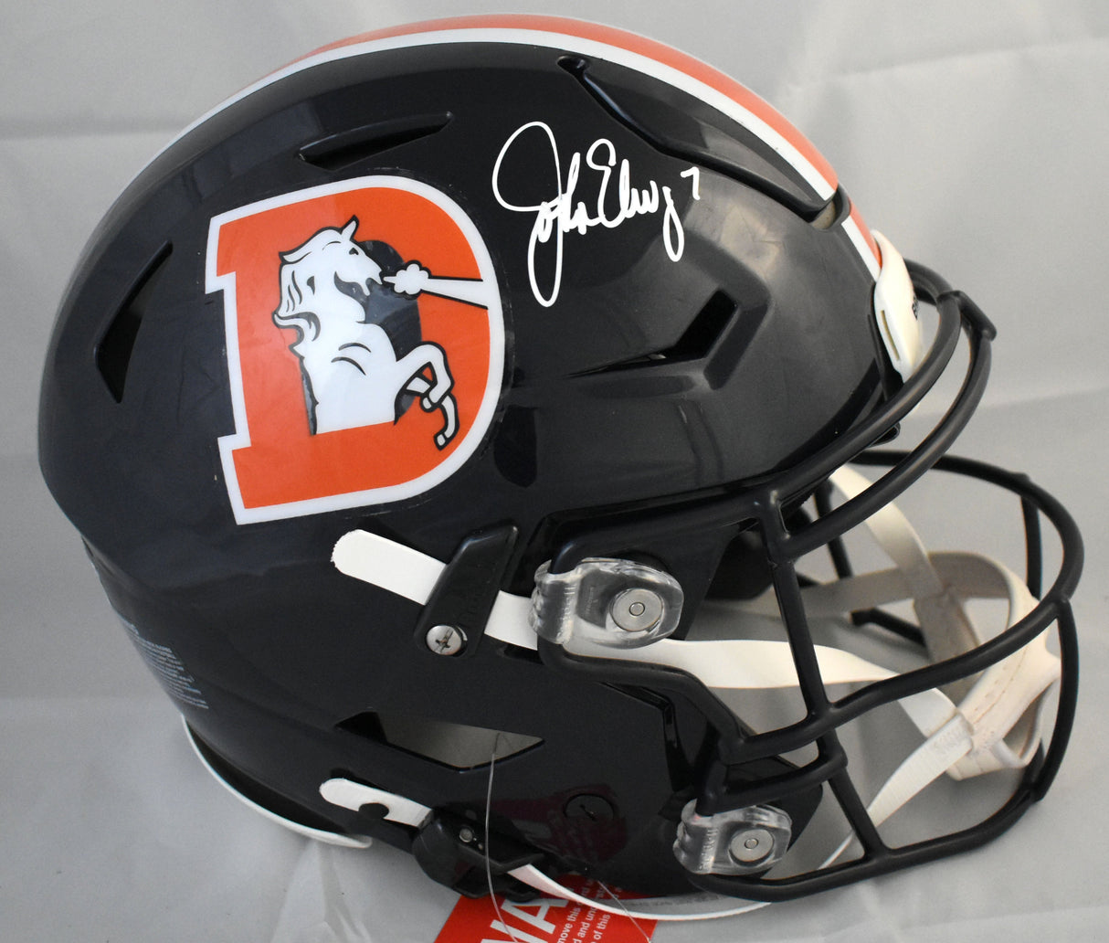 John Elway Autographed Broncos F/S Color Rush Speedflex Helmet - Beckett W Holo