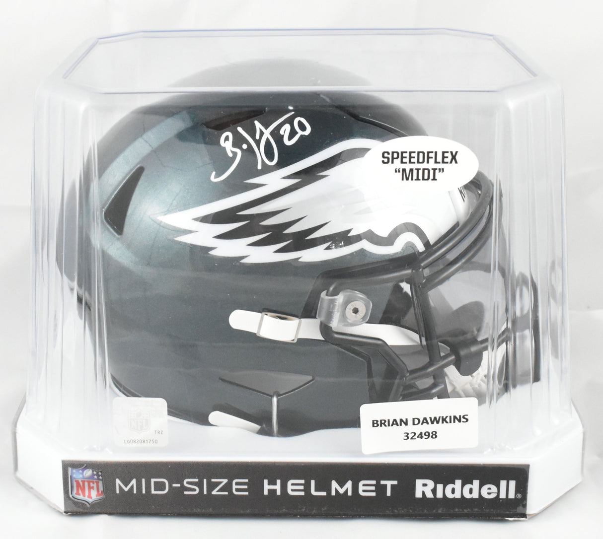 Brian Dawkins Autographed Eagles Mid-Size SpeedFlex Helmet - Beckett W Holo