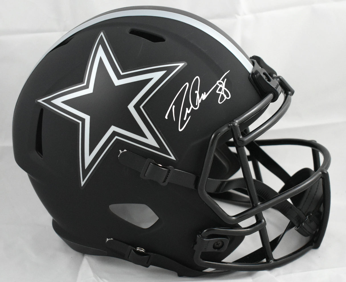Drew Pearson Autographed Dallas Cowboys F/S Eclipse Speed Helmet- Beckett W Holo