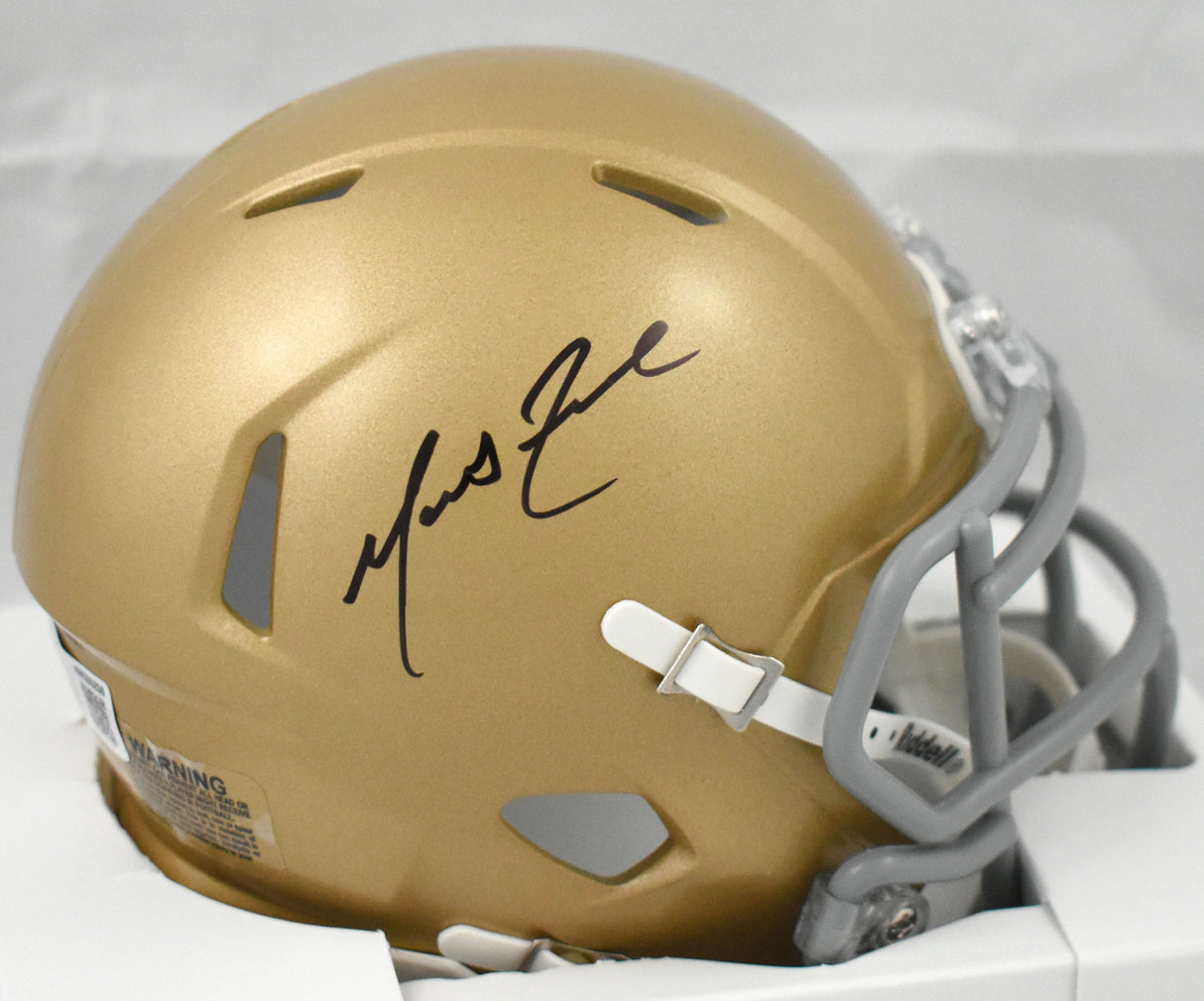 Marcus Freeman Autographed Note Dame Irish Speed Mini Helmet - Beckett W Holo