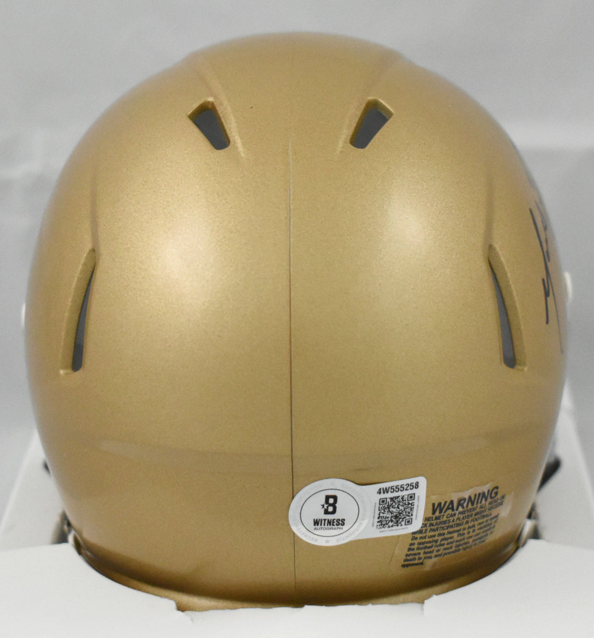 Marcus Freeman Autographed Note Dame Irish Speed Mini Helmet - Beckett W Holo