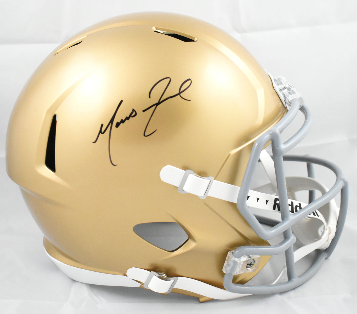 Marcus Freeman Autographed Notre Dame Irish F/S Speed Helmet - Beckett W Holo
