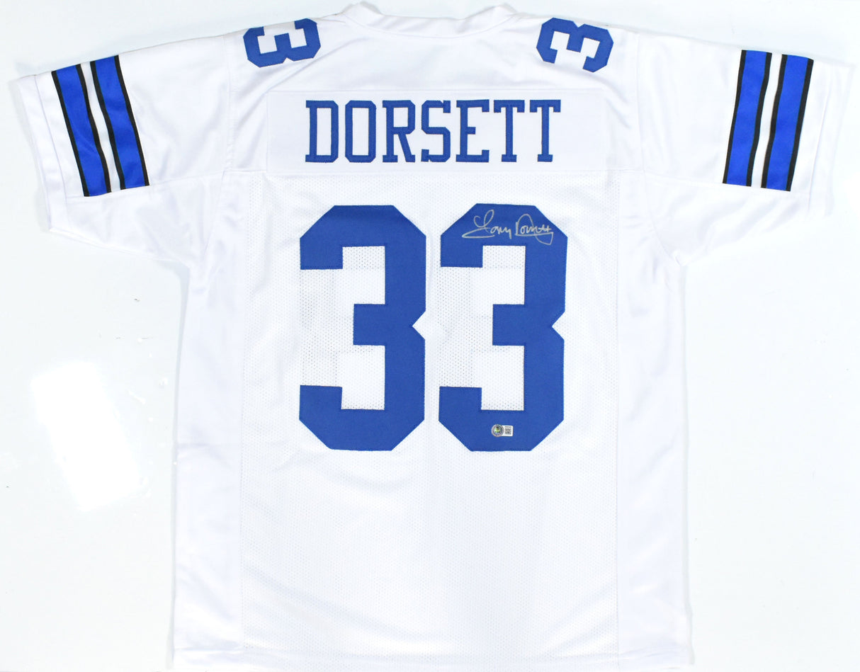 Tony Dorsett Autographed White Pro Style Jersey - Beckett W Hologram *Silver