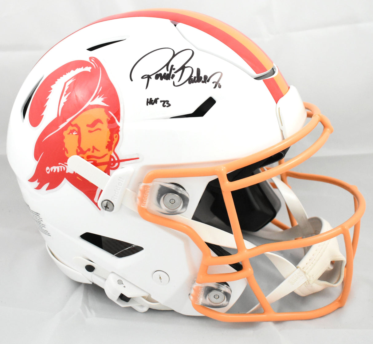 Ronde Barber Signed Buccaneers F/S 76-96 SpeedFlex Helmet HOF - Beckett W Holo
