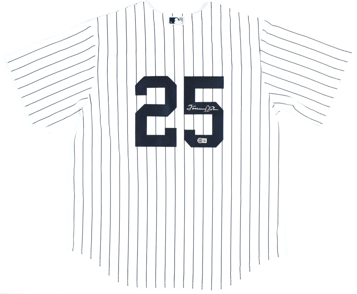 Tommy John Autographed New York Yankees Nike Jersey - Beckett W Hologram
