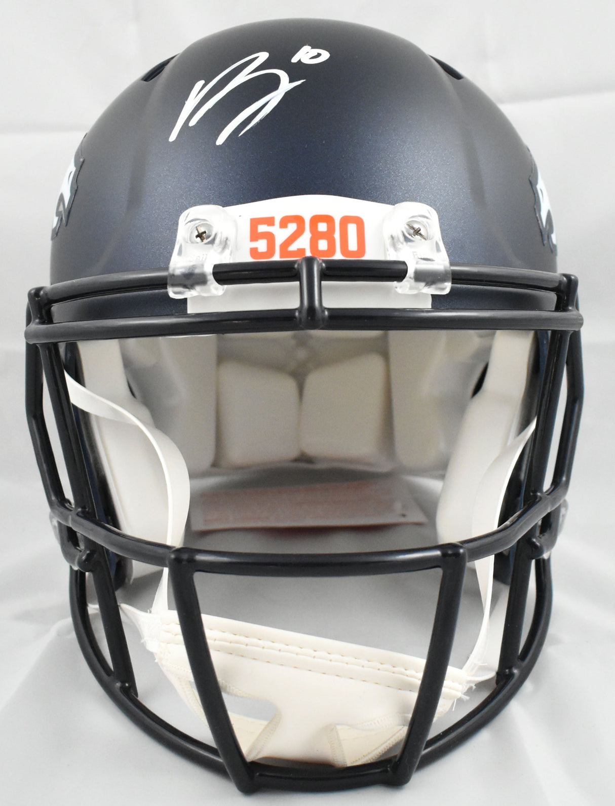 Bo Nix Signed Denver Broncos F/S Speed Authentic Helmet - Beckett W Holo *Front