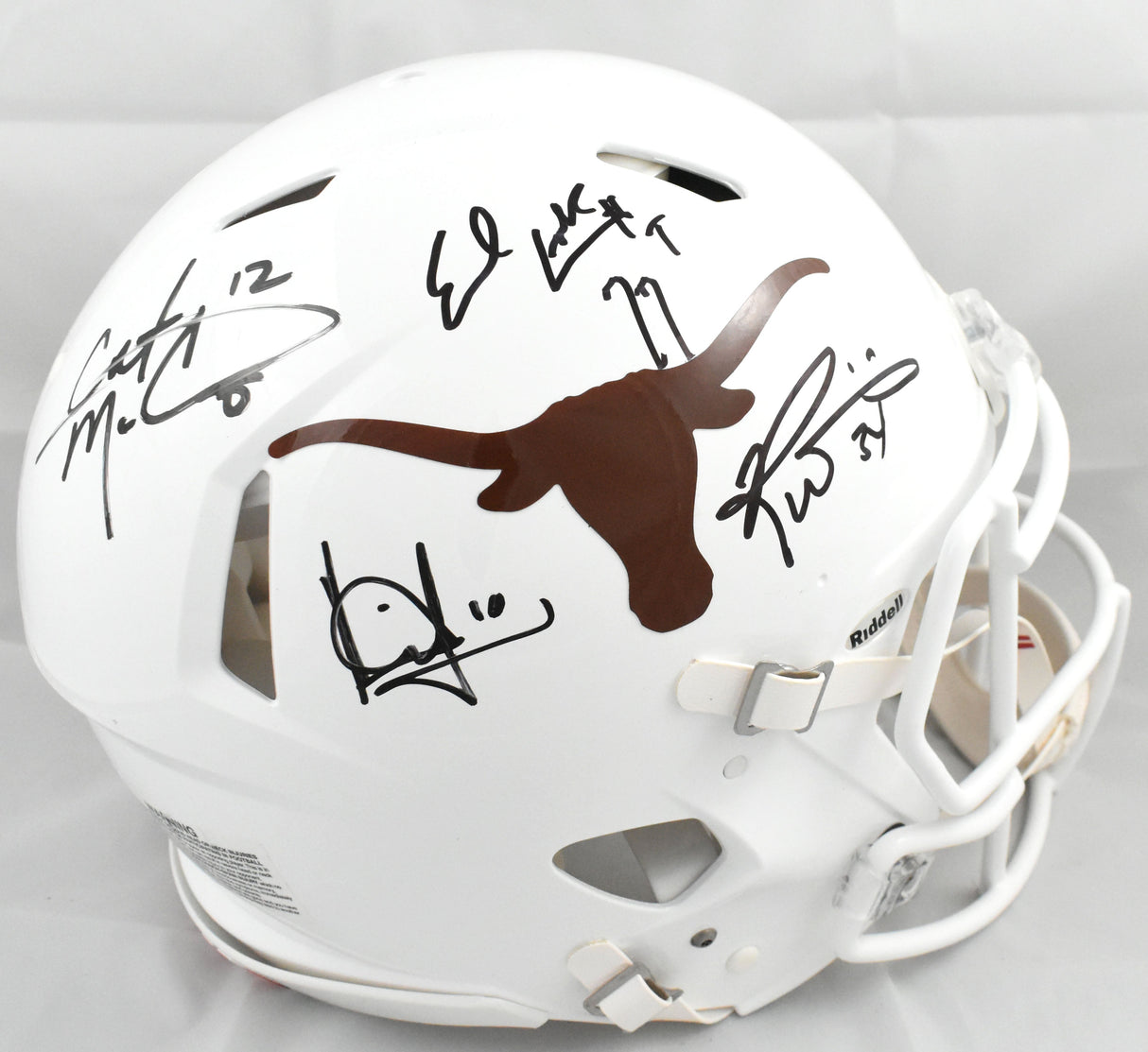 Texas Longhorns Quad Legends F/S Speed Authentic Helmet - Beckett W Holo *Smear