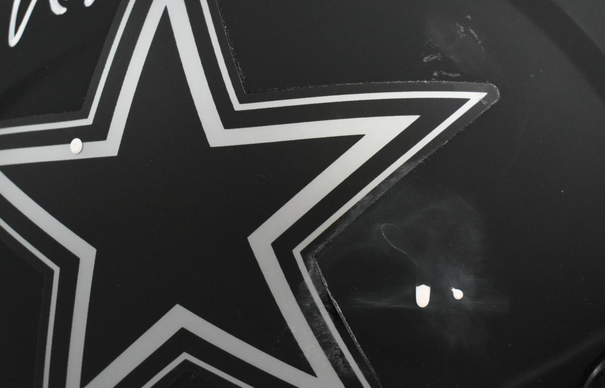Javonte Williams Signed Cowboys F/S Eclipse Speed Helmet- Beckett W Holo *Damage