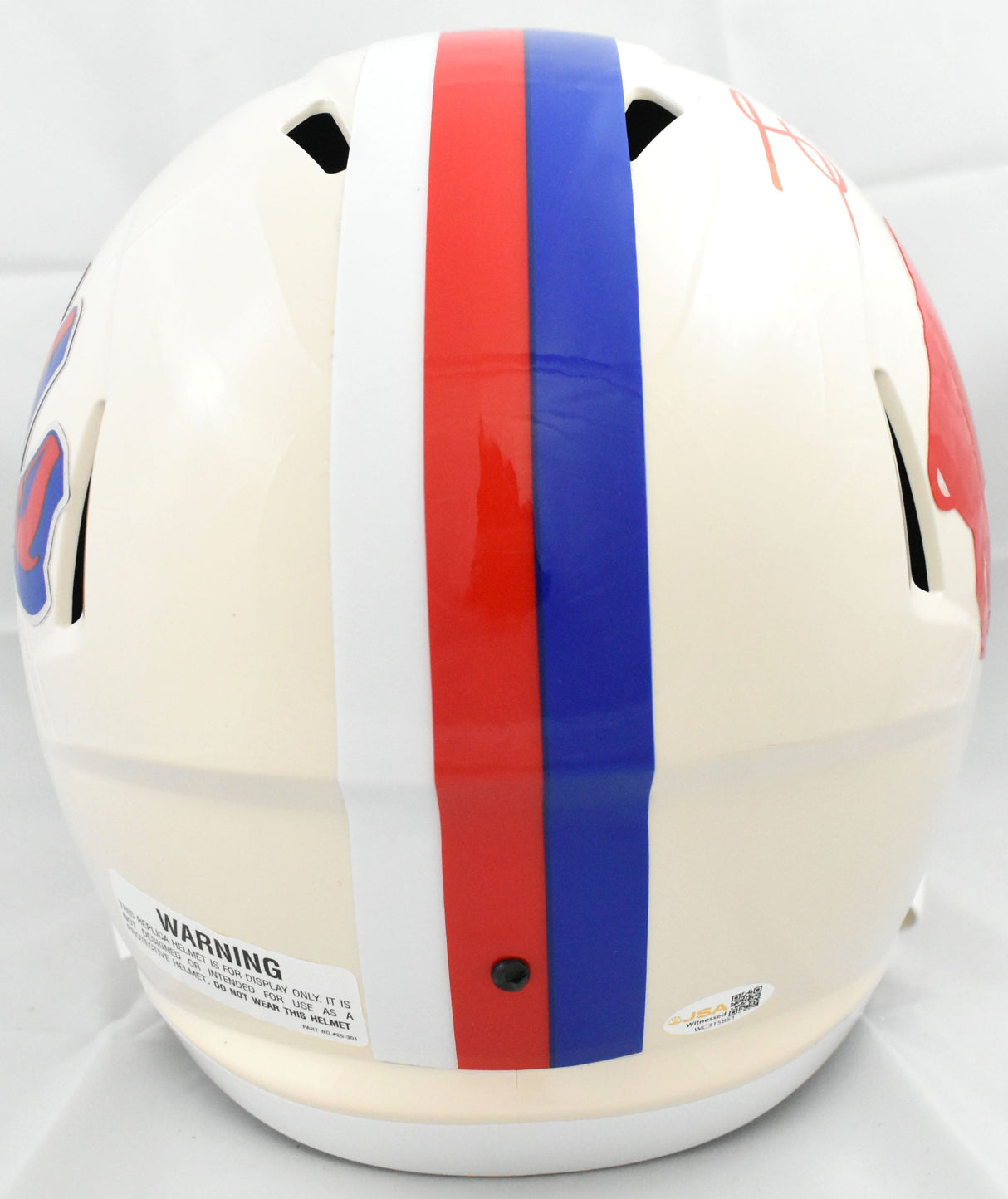 James Cook Autographed Buffalo Bills F/S Retro Speed Helmet - JSA W *Red