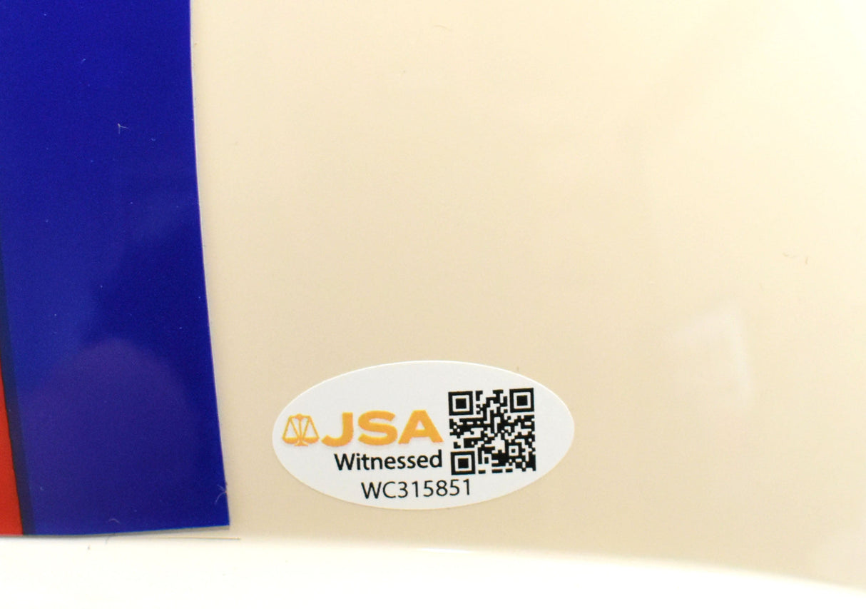 James Cook Autographed Buffalo Bills F/S Retro Speed Helmet - JSA W *Red