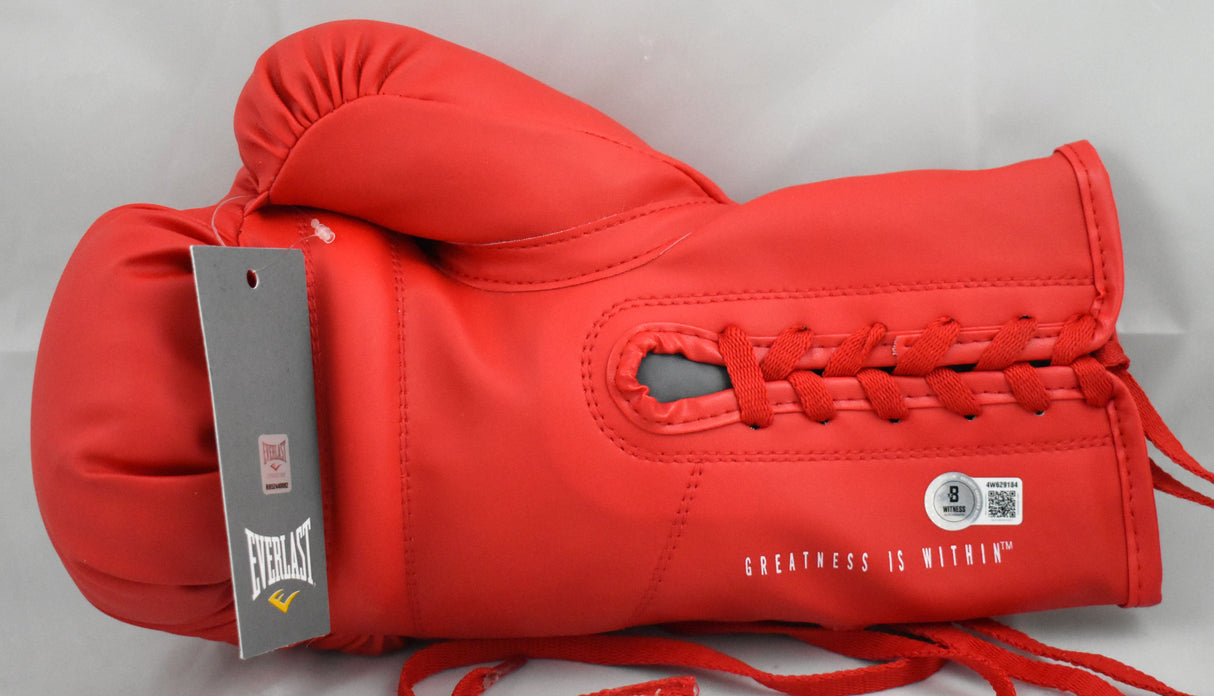 Manny Pacquiao Autographed Red Everlast Boxing Glove *Right - Beckett W Hologram
