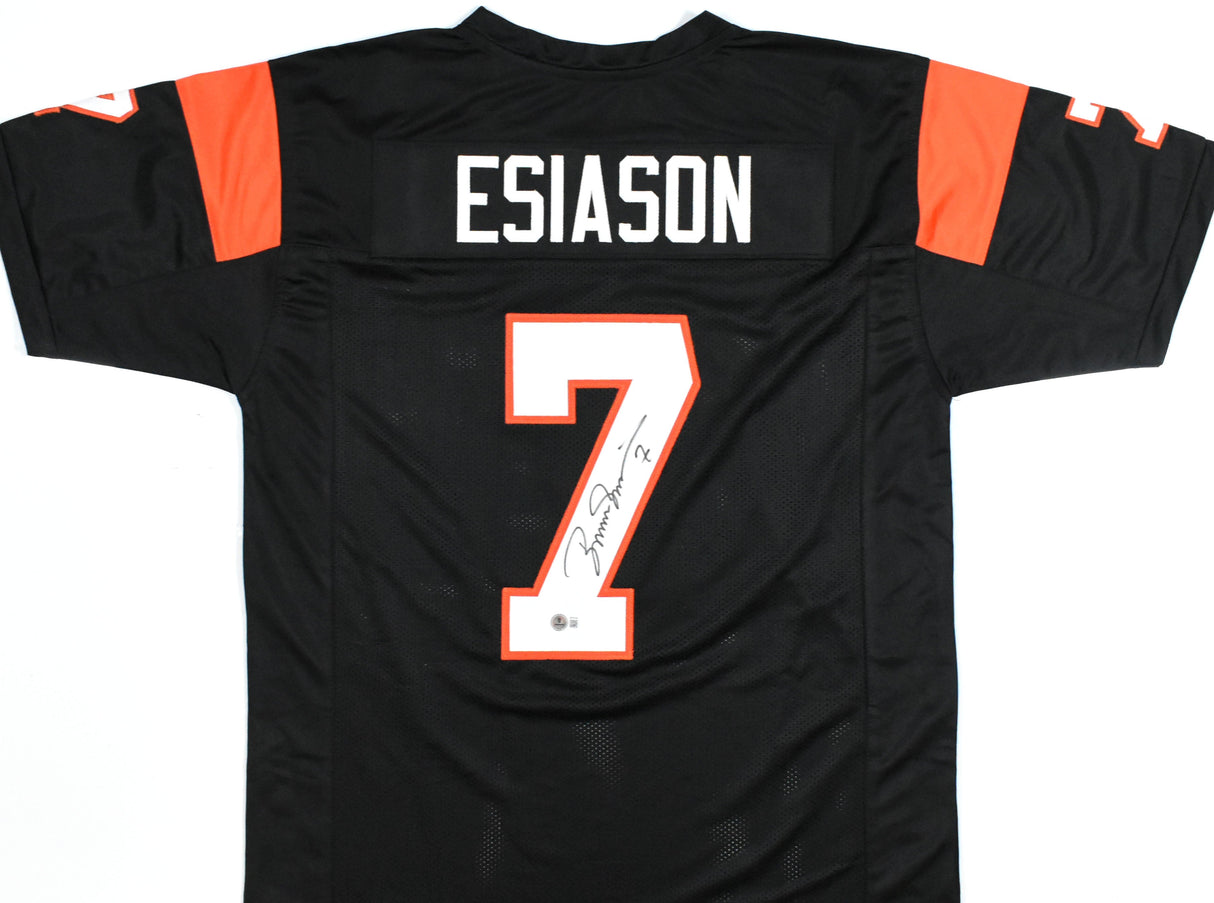 Boomer Esiason Autographed Black Pro Style Jersey - Beckett Hologram