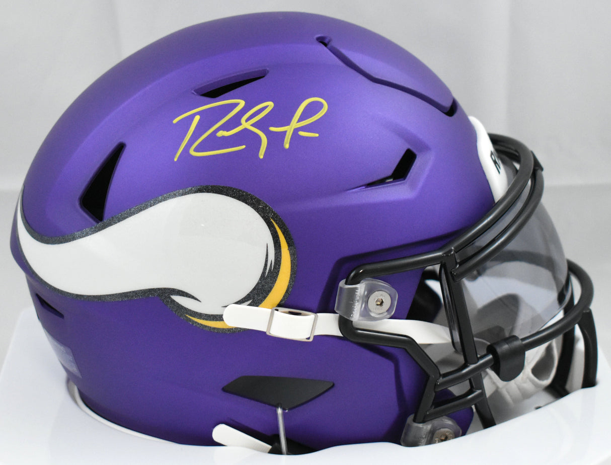 Randy Moss Signed Minnesota Vikings Mid-Size SpeedFlex Helmet - Beckett W Holo