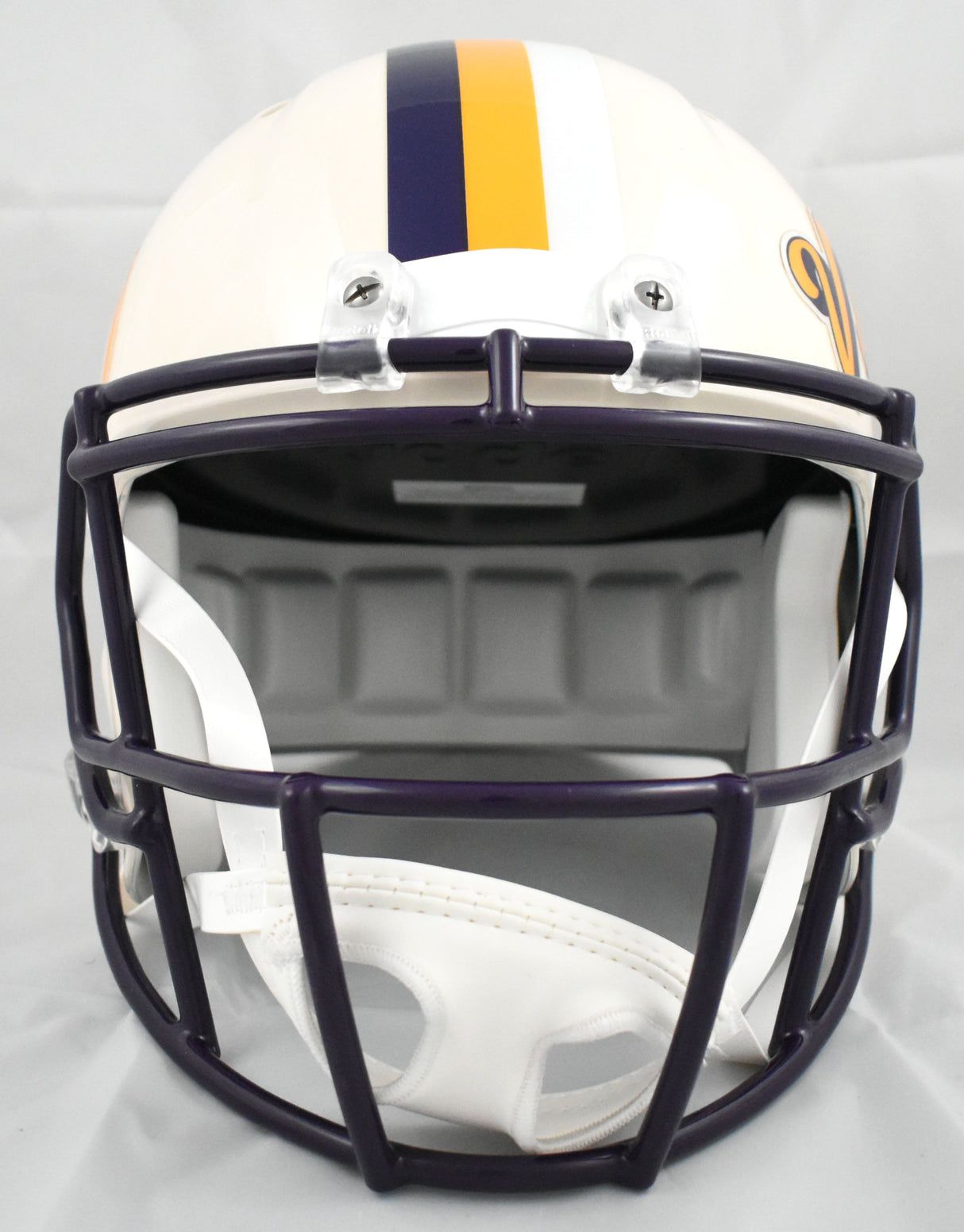 Justin Jefferson Autographed Vikings F/S Retro Speed Helmet - Beckett W Holo