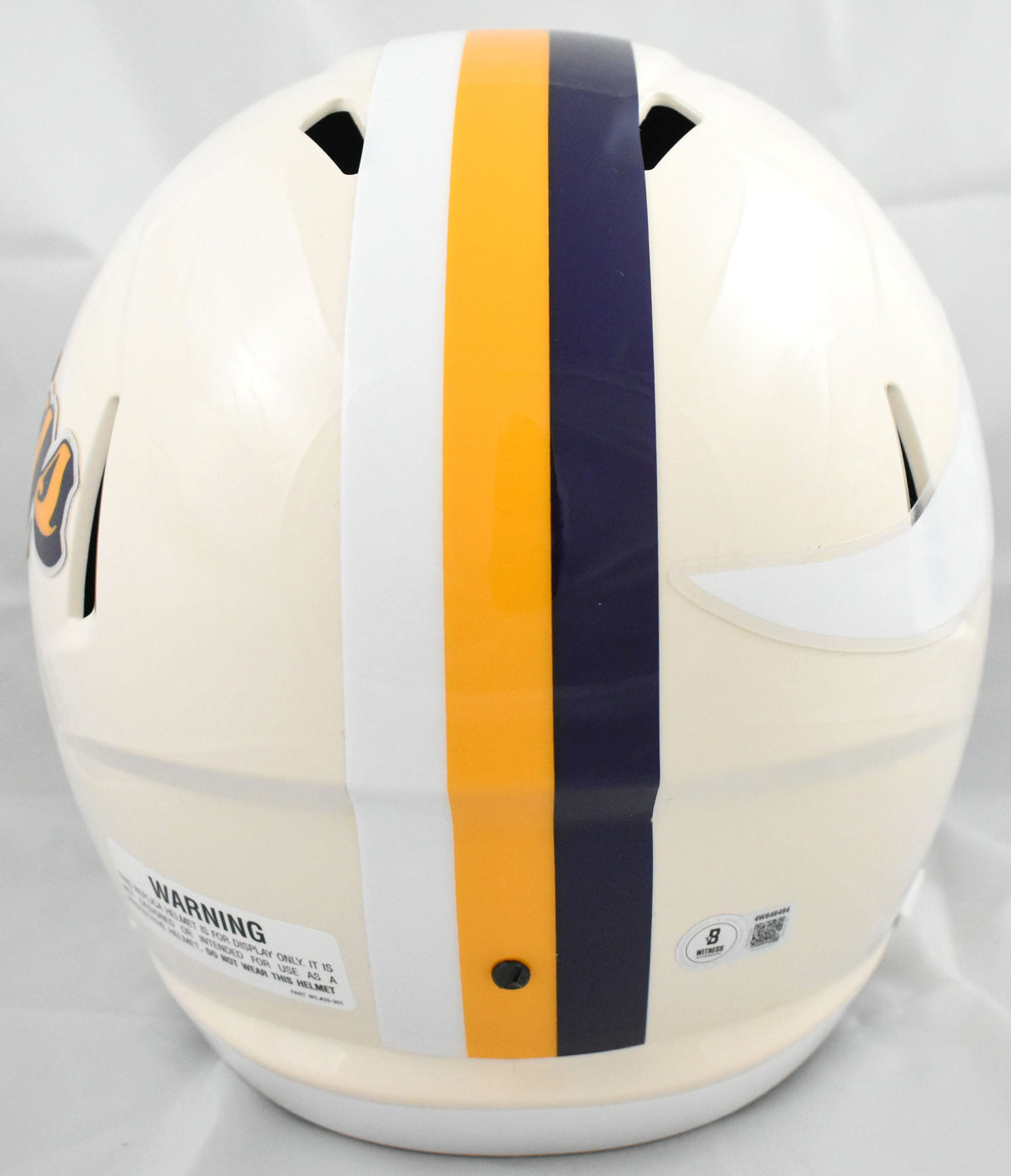 Justin Jefferson Autographed Vikings F/S Retro Speed Helmet - Beckett W Holo