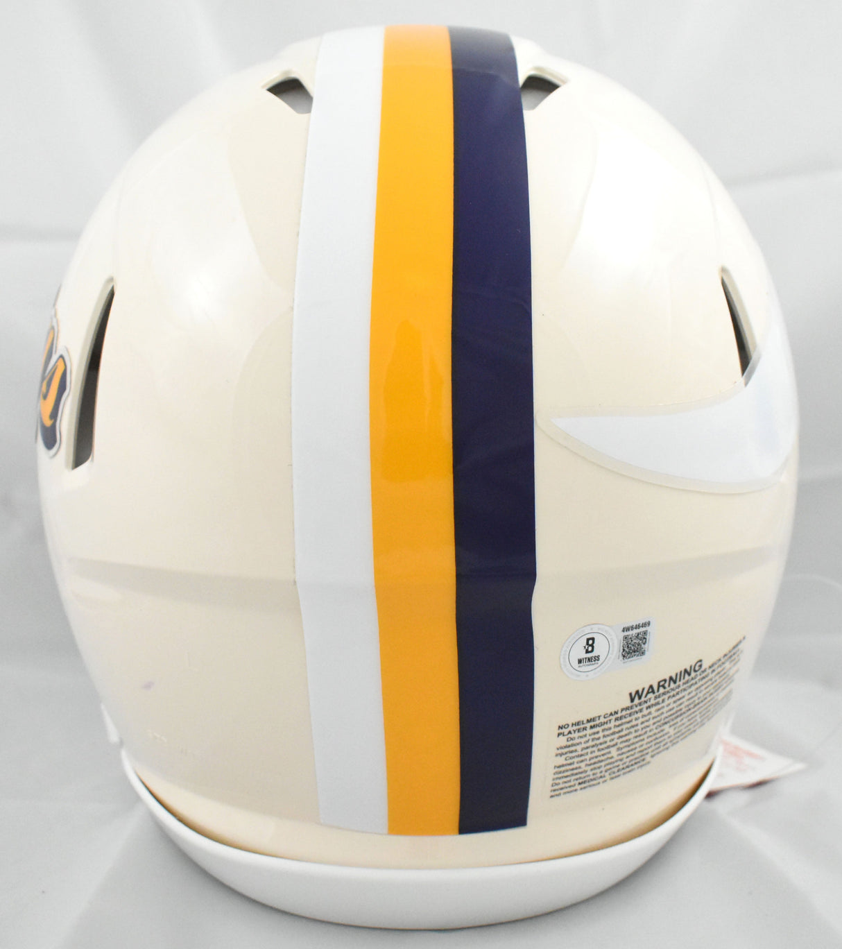 Justin Jefferson Signed Vikings F/S Retro Speed Authentic Helmet- Beckett W Holo