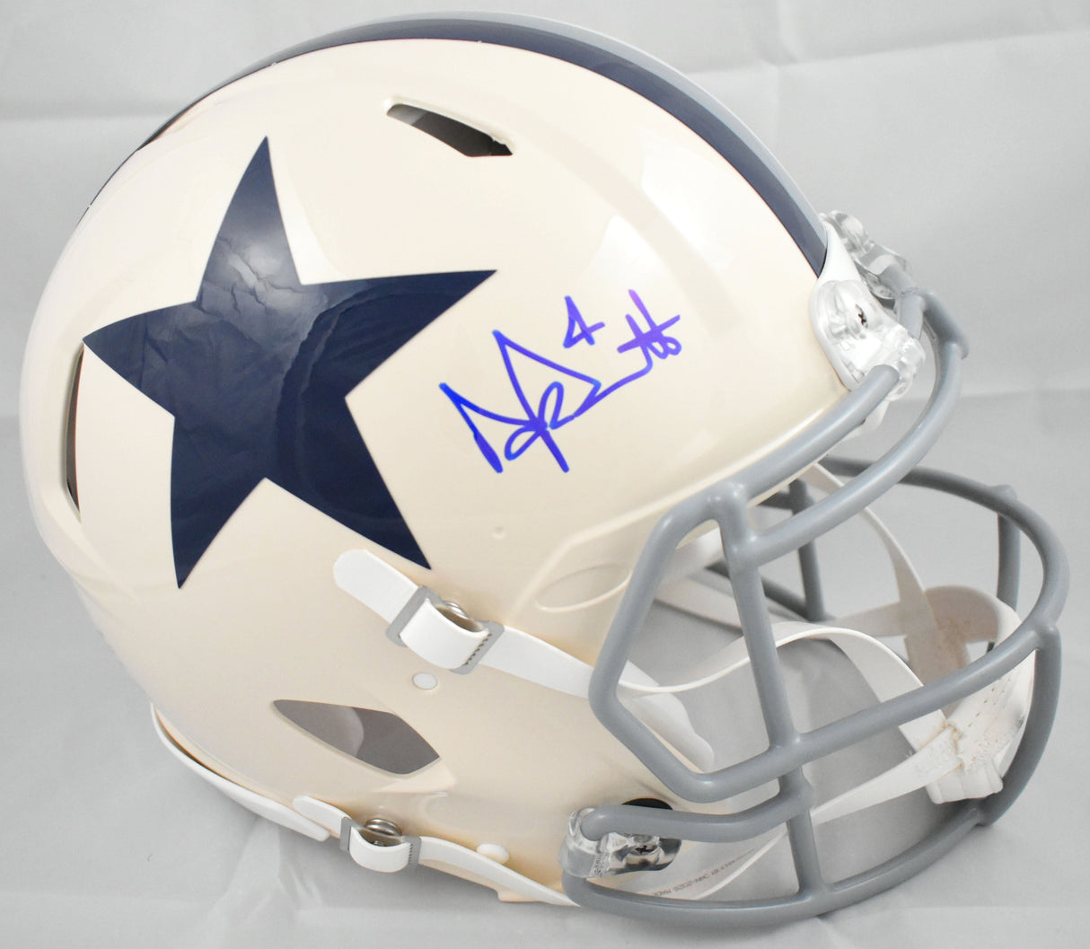 Dak Prescott Signed Dallas Cowboys F/S Retro Speed Authentic Helmet - Beckett W