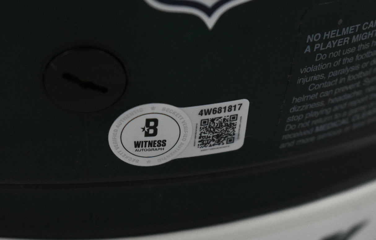 Darrelle Revis Autographed New York Jets F/S Speedflex Helmet - Beckett W Holo