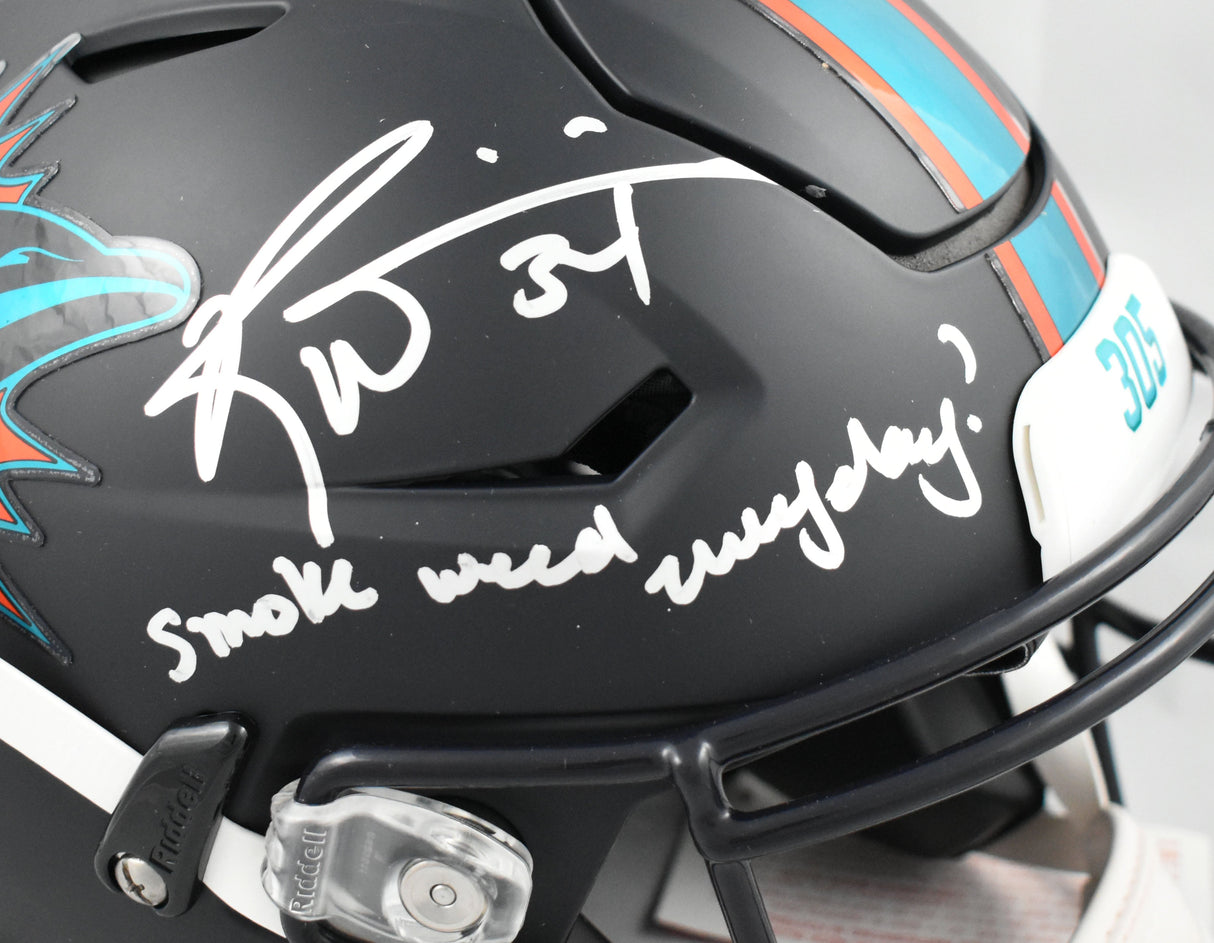 Ricky Williams Signed Dolphins F/S Rivalries Speedflex Helmet - Beckett W Holo