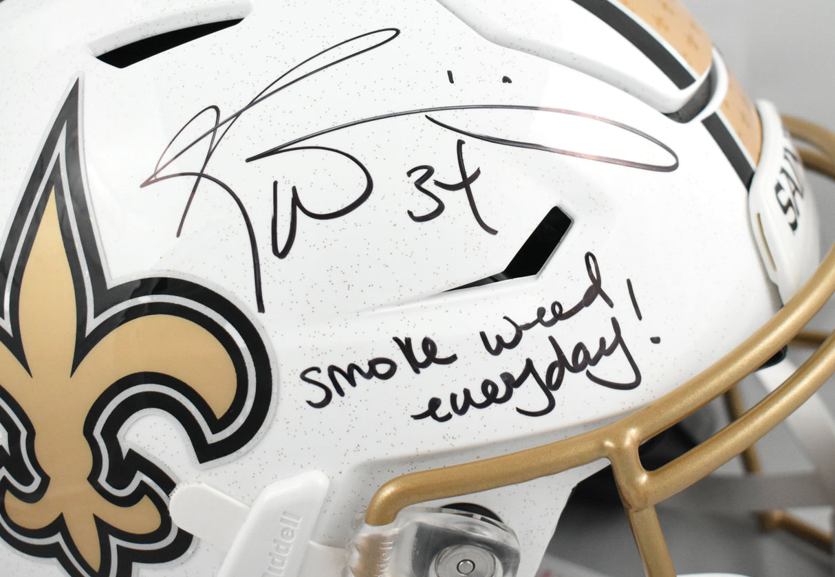 Ricky Williams Autographed Saints F/S ALT 2025 Speedflex Helmet - Beckett W Holo
