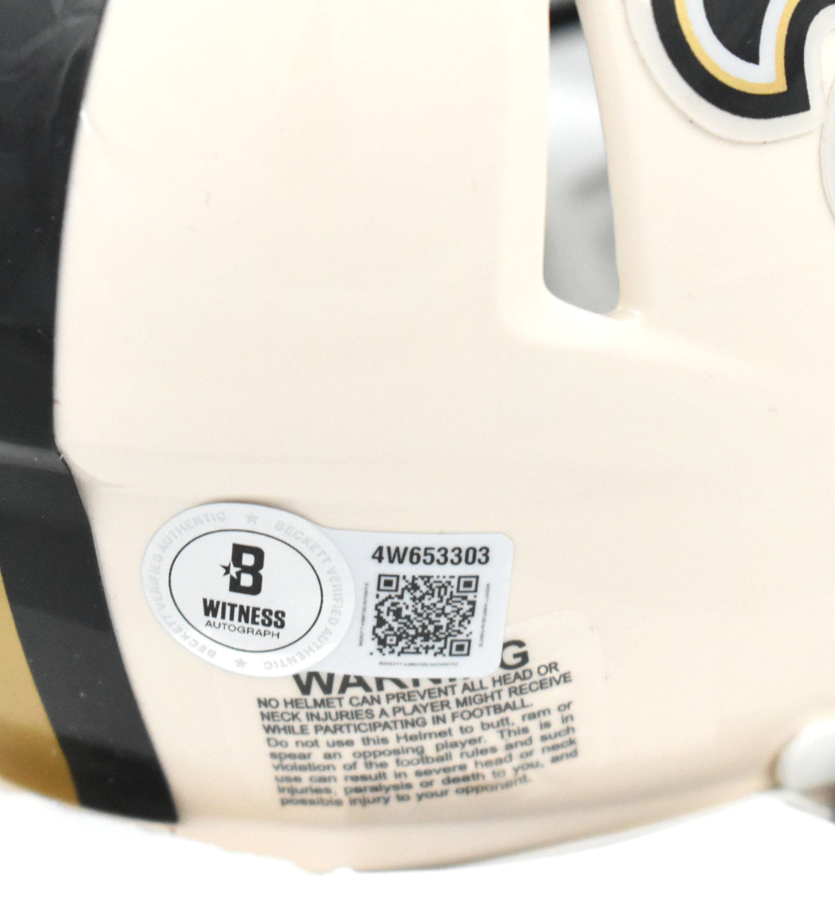 Ricky Williams Autographed Saints Retro Speed Mini Helmet - Beckett W Holo