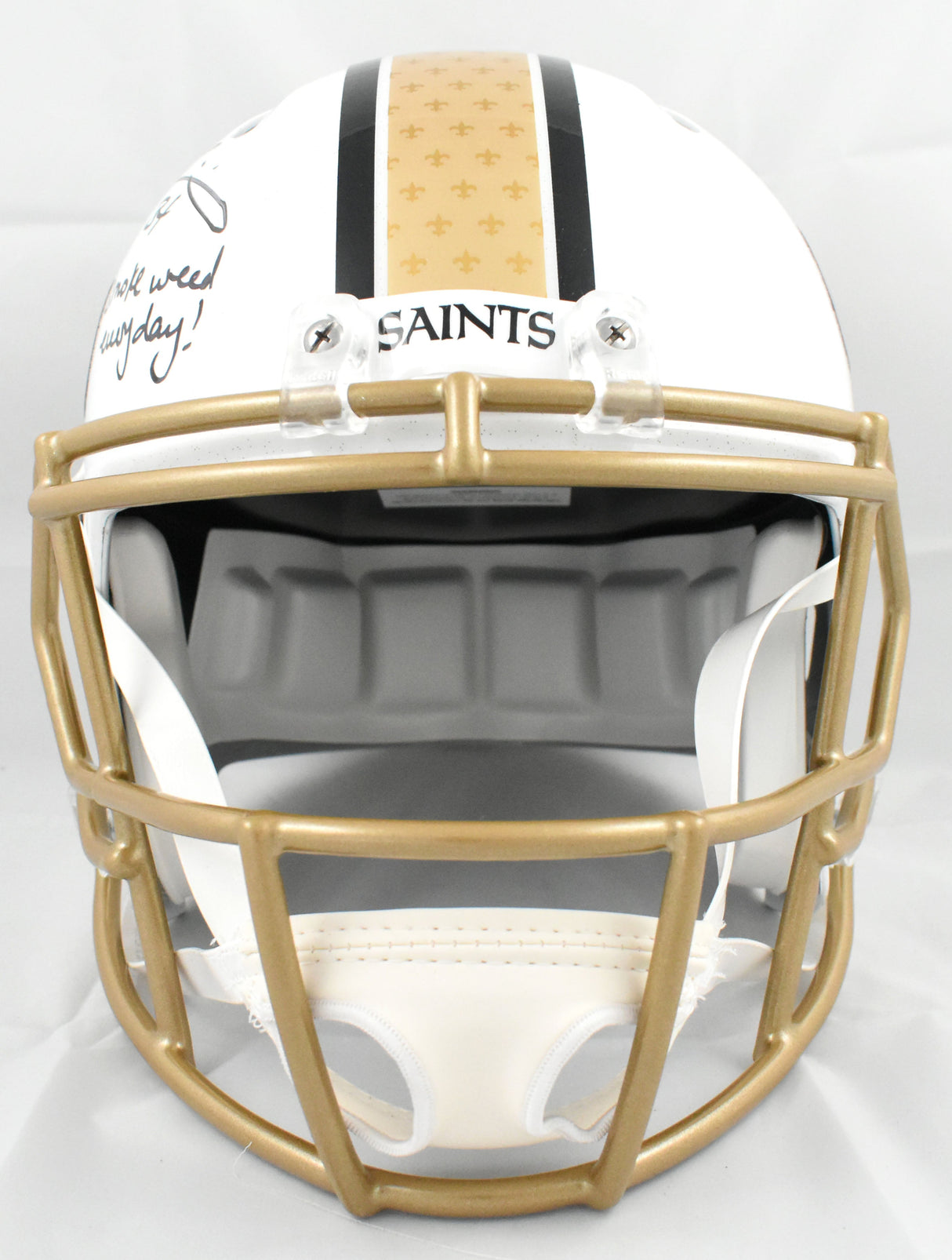 Ricky Williams Autographed Saints F/S ALT 2025 Speed Helmet - Beckett W Holo