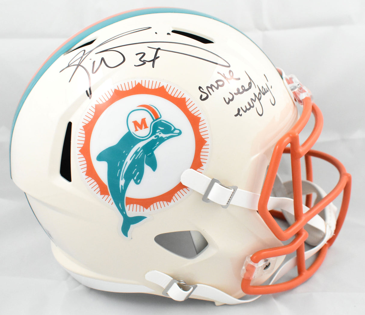 Ricky Williams Autographed Miami Dolphins F/S Retro Speed Helmet -Beckett W Holo