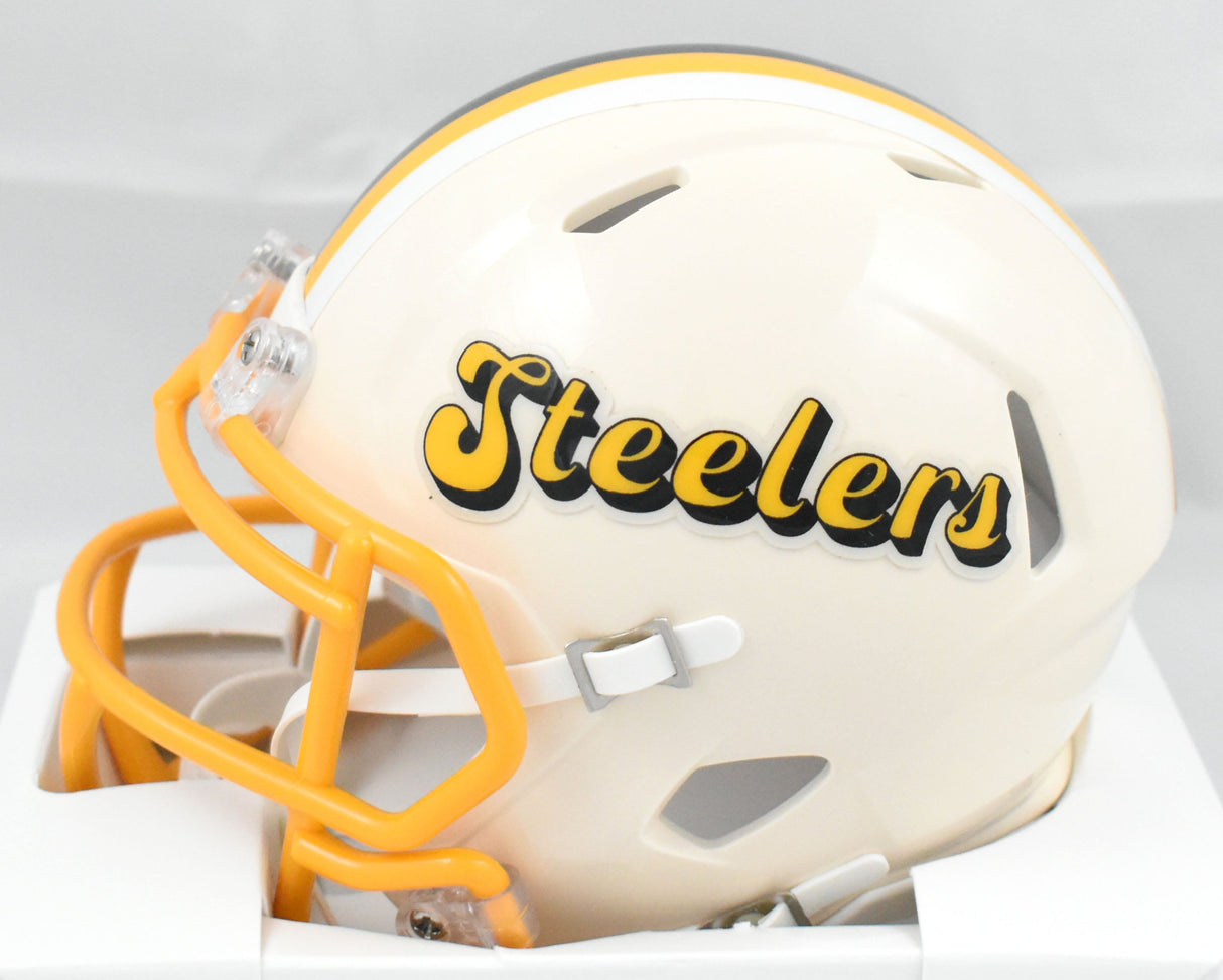 T.J. Watt Autographed Pittsburgh Steelers Retro Speed Mini Helmet Beckett W Holo