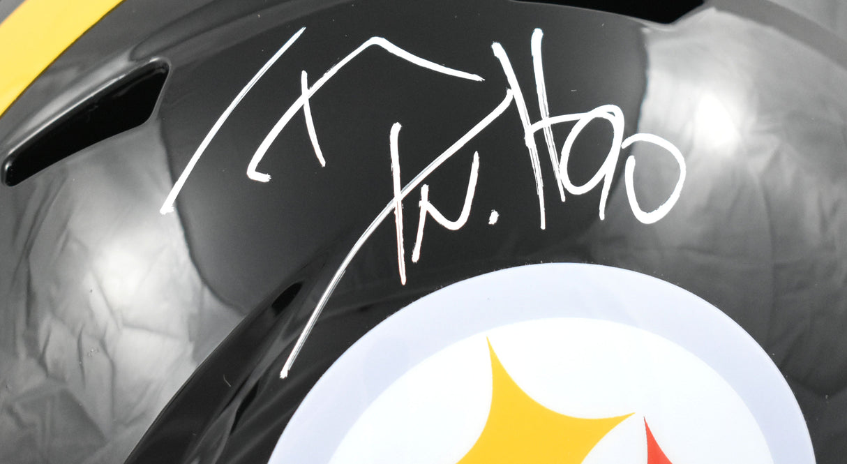 T.J. Watt Autographed Pittsburgh Steelers F/S Speed Helmet -Beckett W Holo *Thin